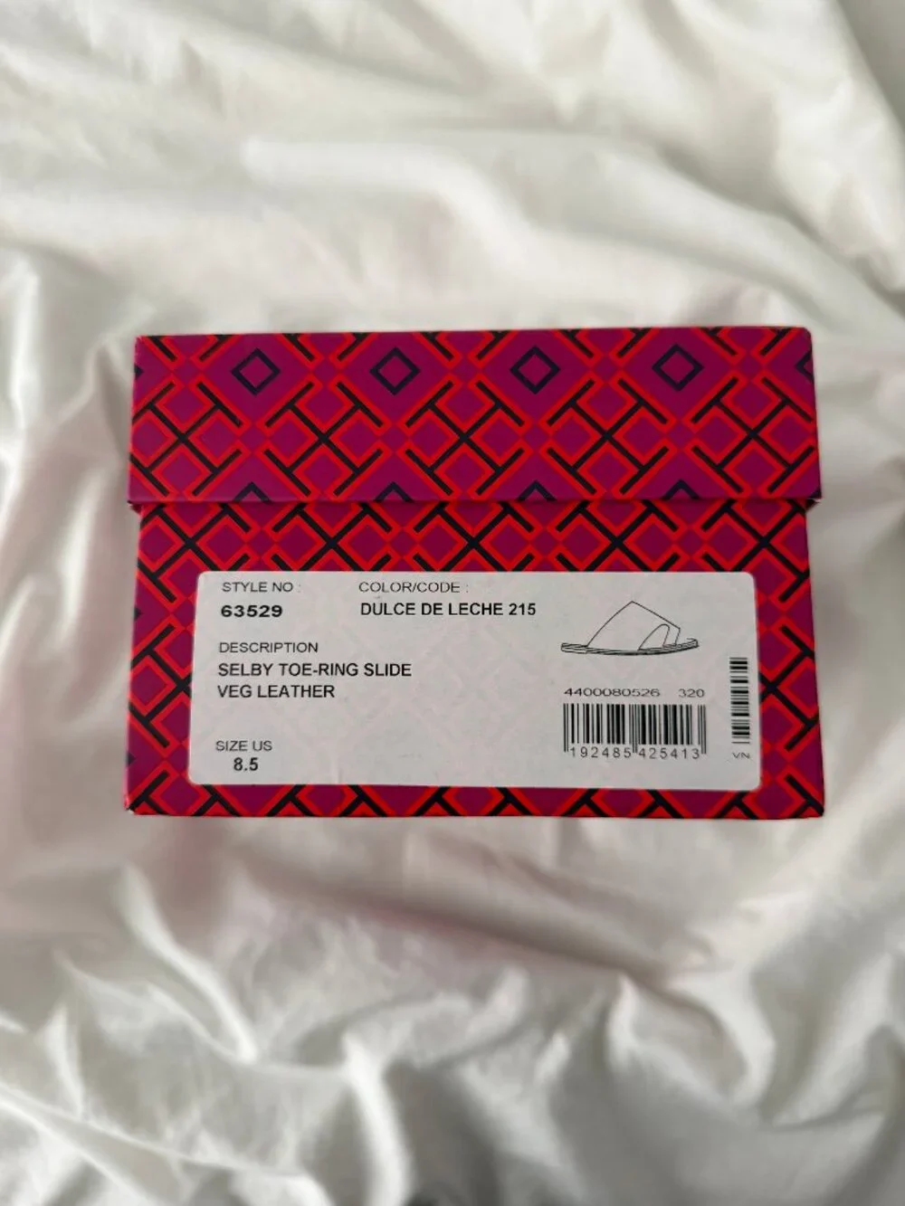 Tory Burch Selby Toe-Ring Leather Slide Sandals NIB Size 8.5